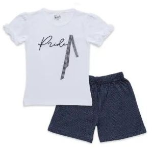 Boys T Shirt And Shorts White And Black