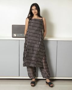 Dabbu Print Maheshwari Silk Ladies Kurta