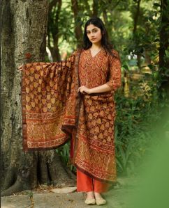 Orange Tulips Ladies Kurta Set