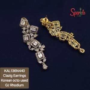 Our Signature Style zig-zag Womens Earrings Embellished