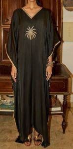 Ladies Poly Crepe Embroidered Kaftan