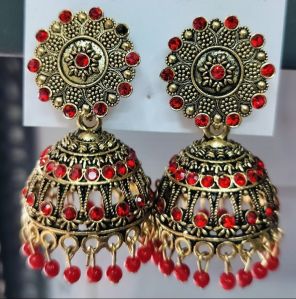 Printed Polished Brass Imitation Earring Modern Casual Wear