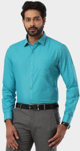 Plain Cotton Mens Formal Shirts Office Wear