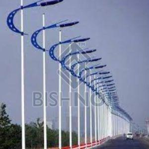 Steel & Iron Highway Lighting Poles, Color : Grey Standard