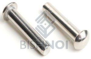 Polished Metal Round Head Rivets, Color : Grey For Fittngs Use