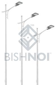 Steel & Iron Single Arm Lighting Poles, Color : Grey Customized