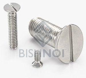 Metal Slotted Countersunk Head Screws, Color : Grey Standard