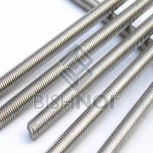 Polished Metal Threaded Rods, Color : Grey Standard