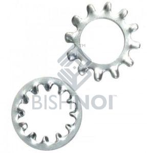 Polished Metal Toothed Lock Washers Standard