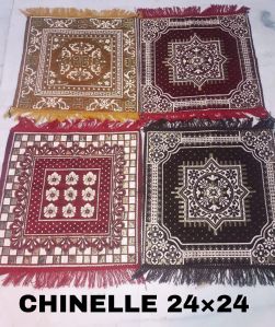 Printed Velvet Chenille Pooja Assan, Color : Multicolour Anitque