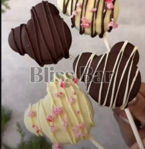 Teddy Bear Milk Chocolate Lollipop, Color : Brown & White