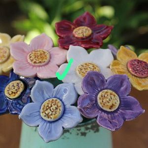 Color Coated Designer Ceramic Flower