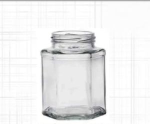 400 Ml Hexa Glass Jar