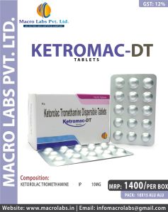 Ketorolac Tromethamine 10mg  (dispersible Tablet)