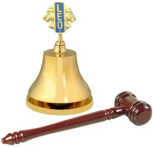 Lions Club Brass Gong Gavel