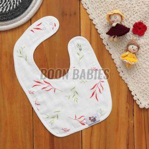 Leaf Print Cotton Baby Bib, Color : Multicolor