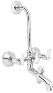 Polished Stainless Steel Venue 3 In 1 Wall Mixer, Color : Grey