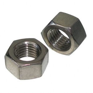 Polished Stainless Steel Hex Nut, Color : Silver for Fitting Use