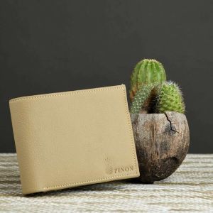 Pinon Plain Men Off-White Printed Leather Wallet, Shape : Rectangular