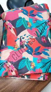 Printed Bsy Satin Fabric, Color : Multicolor, Packaging Type : Roll