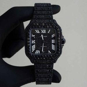 Stainless Steel Cartier Lab Grown Diamond Watch 39.8 Mm