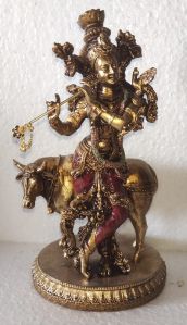 Brass Krishna Statue