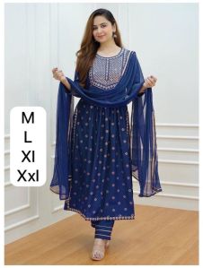 Cotton Pakistani Rayon Suit, Available Sizes : All