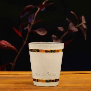 Italian Marble Inlay Shot Glass