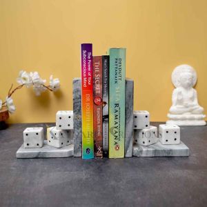 Marble Dice Bookends