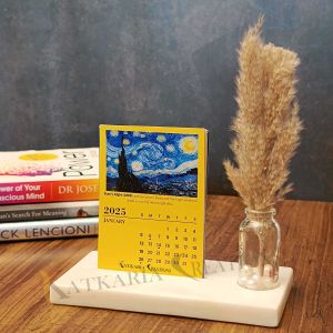 Marble Mini Desk Calendar