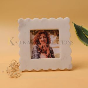 White Marble Photo Frame