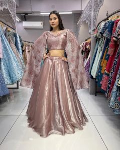 Butterfly Peach Readymade Lehenga Choli For Women