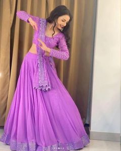 Lavender Umbrella Design Trending Lehenga Choli For Women