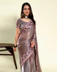 Silk Embroidery Designer Women Saree