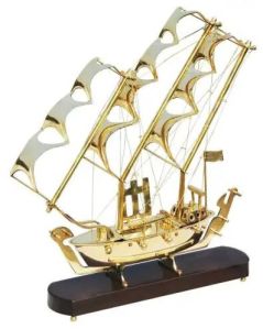 Metal Ship Showpiece For Table