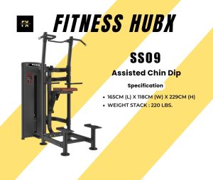 Assisted Chin Dip Machine for Gym