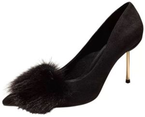 Suede Point Toe Stiletto Pumps