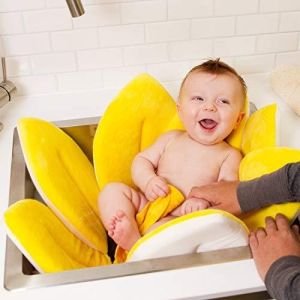 Budding Blooms Baby Bath Pad - White Yellow