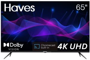 Haves 65 Inch 4k UHD Android FL LED TV BT &AMP;AMP; Google Voice Assistant