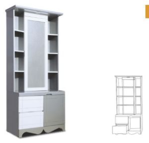 D-14 Scala Dressing Table In White And Grey Color