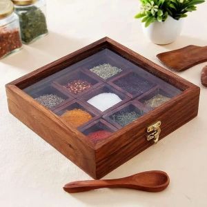 Sheesham Masala Box, Color : Natural Wood