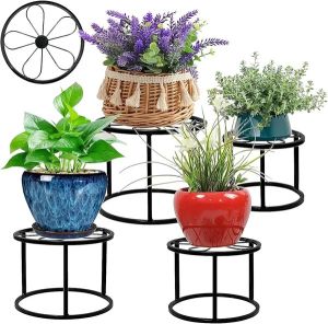 Round Metal Plant Stand Set