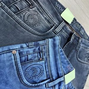 Wood Machine Mens Mid Rise Jeans