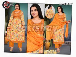 Printed Straight Rayon Foil Print Nyra Cut 3 Pcs Set