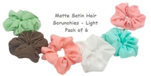 Matte Satin Hair Scrunchies-RB-76-Light
