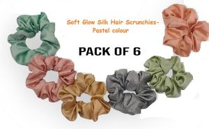 Soft Glow Silk Hair Scrunchies -RB-115-L
