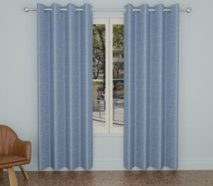 4d Print 121 Blue Window Curtain