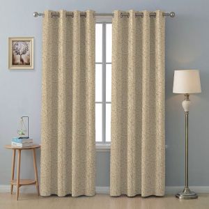 Polyester 4d Print 134 Mustard Window Curtain