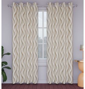 Polyester 4d Print 169 Coffee Window Curtain
