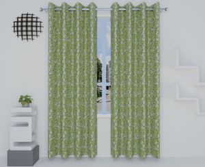 4d Print 84 Green Window Curtain